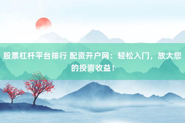 股票杠杆平台排行 配资开户网：轻松入门，放大您的投资收益！