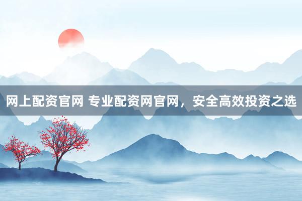 网上配资官网 专业配资网官网，安全高效投资之选