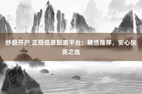炒股开户 正规低息配资平台：精选推荐，安心投资之选