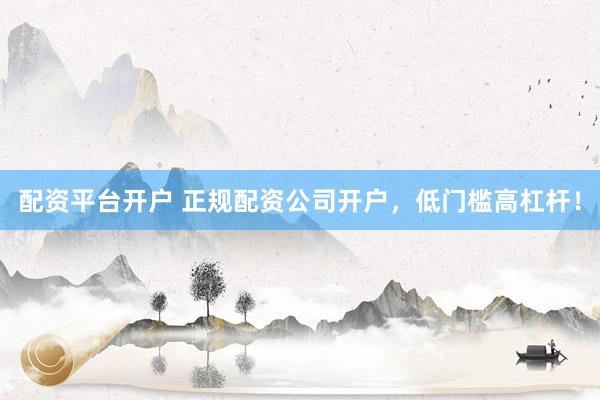 配资平台开户 正规配资公司开户，低门槛高杠杆！