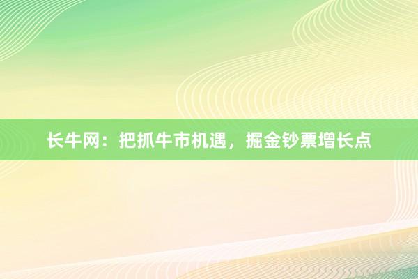 长牛网：把抓牛市机遇，掘金钞票增长点