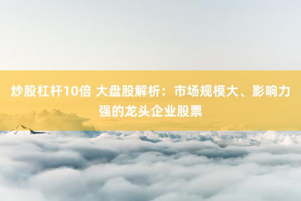 炒股杠杆10倍 大盘股解析：市场规模大、影响力强的龙头企业股票