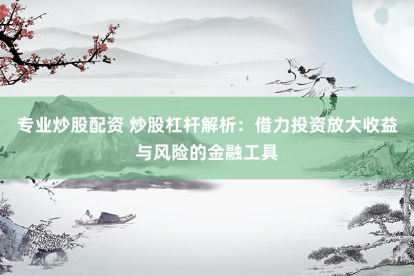 专业炒股配资 炒股杠杆解析：借力投资放大收益与风险的金融工具
