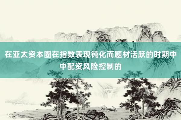 在亚太资本圈在指数表现钝化而题材活跃的时期中中配资风险控制的