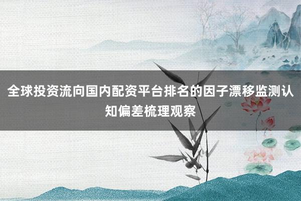 全球投资流向国内配资平台排名的因子漂移监测认知偏差梳理观察