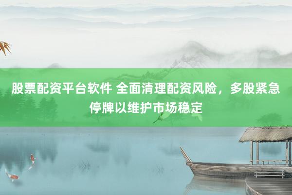 股票配资平台软件 全面清理配资风险，多股紧急停牌以维护市场稳定